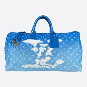 Louis Vuitton Blue Cloud Monogram Keepall 50